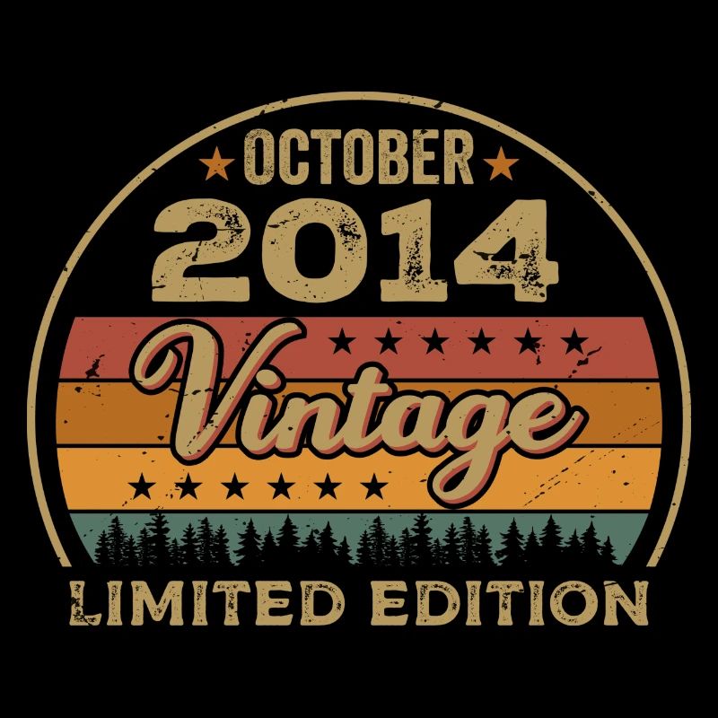 Vintage October 2014 Birthday Gift - 2014