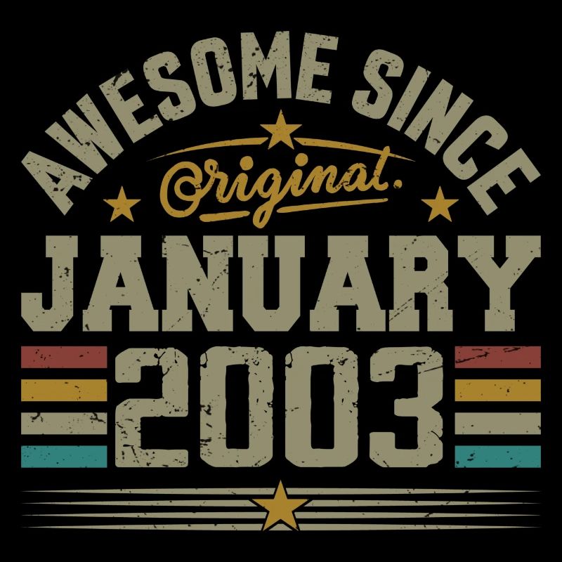 Rétro Cadeau D'anniversaire Nées En Janvier 2003