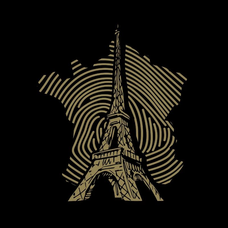 Bronze Eiffel Tower silhouette minimalist Paris