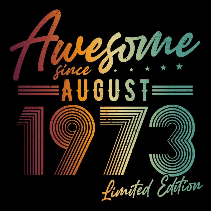 August 1973 Vintage Vintage Birthday Retro