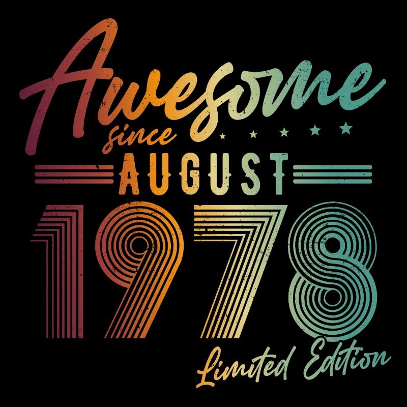 Août 1978 Vintage Vintage Anniversaire Rétro