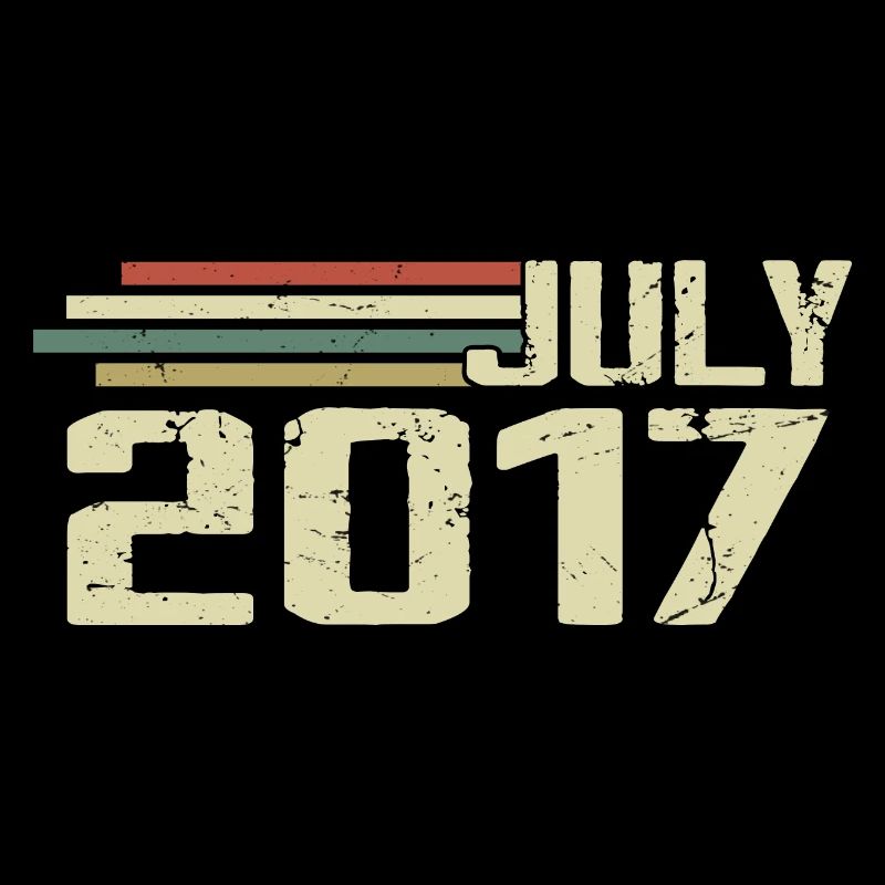 Birthday July 2017 Year 2017 July Vintage 2017