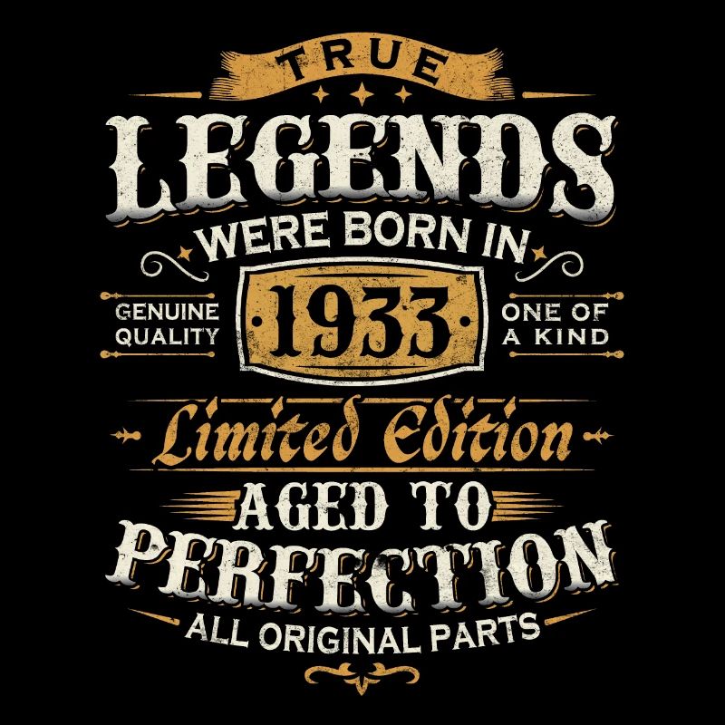 Né en 1933 Cadeau d’anniversaire Legends
