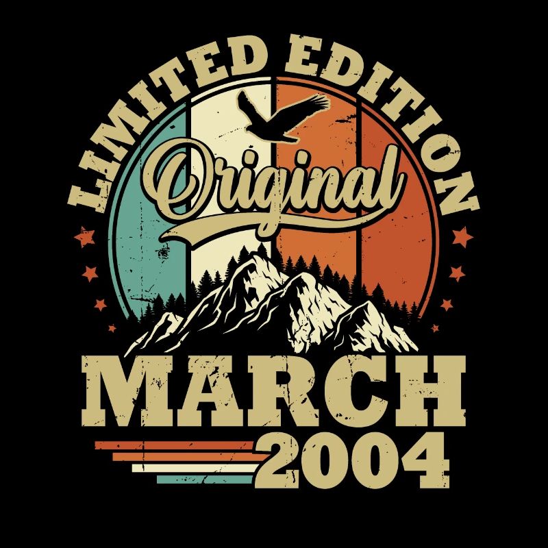 Original Mars 2004 Vintage Cadeau Anniversaire