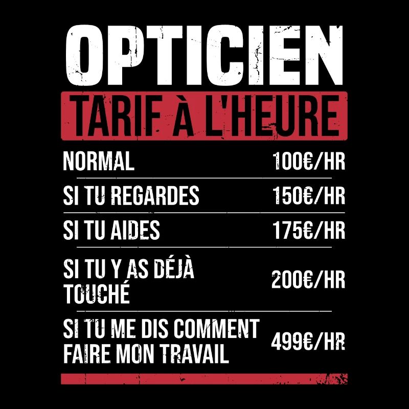 Optician hourly rate gift idea humor