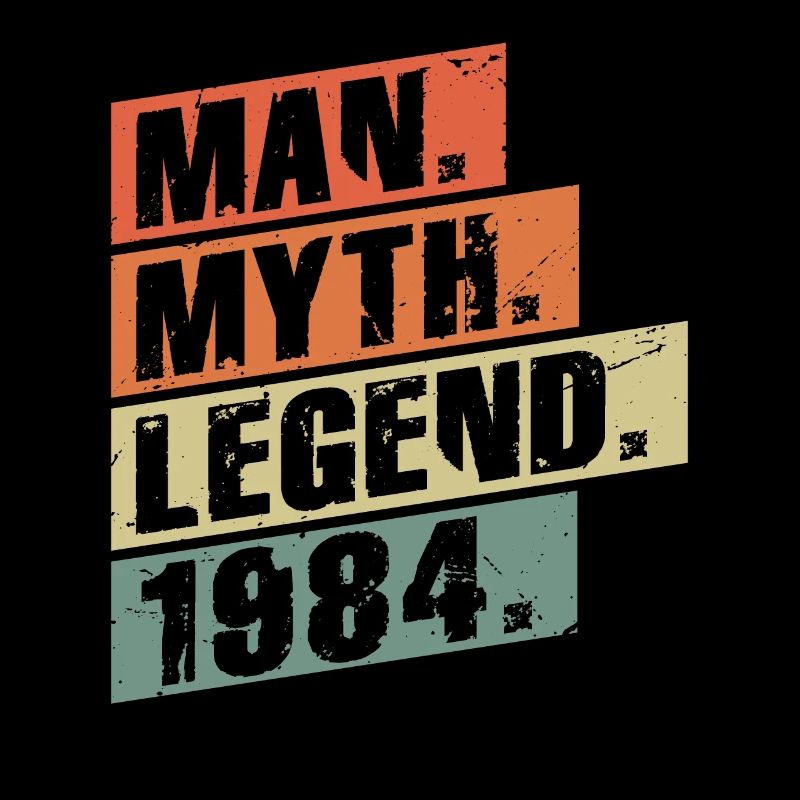 Vintage Born 1984 Man Myth Legend