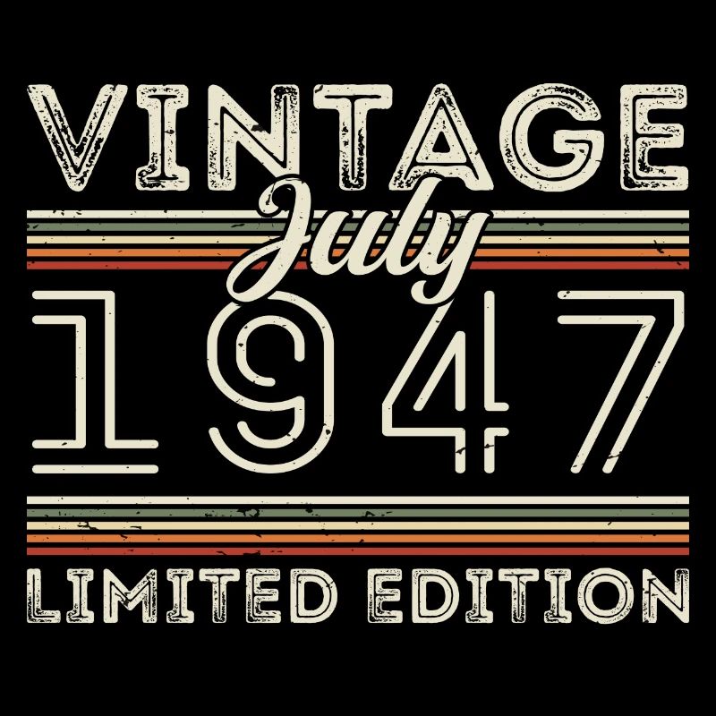 Juli 1947 Juli Geburtstagsgeschenk Juli 1947