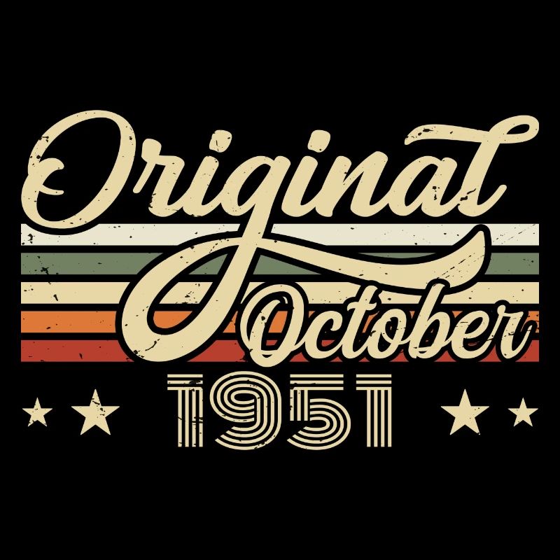 October 1951 Birthday in October - October 1951