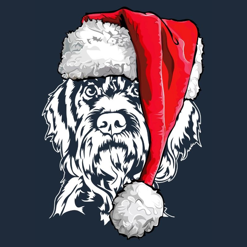 Santa German Wirehaired Christmas Dogs Wilsigns