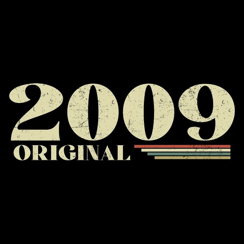 Original 2009 Vintage 2009 anniversaire 2009 rétro