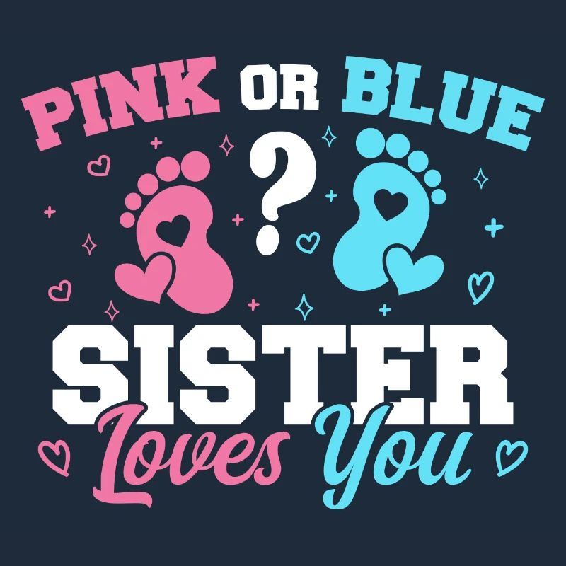 Rosa Oder Blau Schwester Liebt Dich Geschlecht Enthüllung Schwester