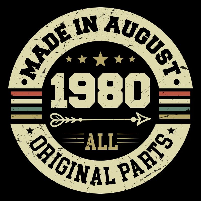 August 1980 Birthday Gift August 1980 August
