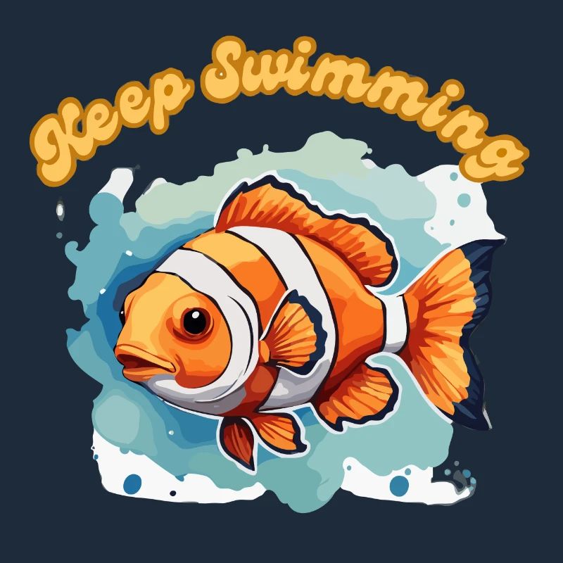 Clownfisch Bunt Nemo Schwimmen Sie weiter