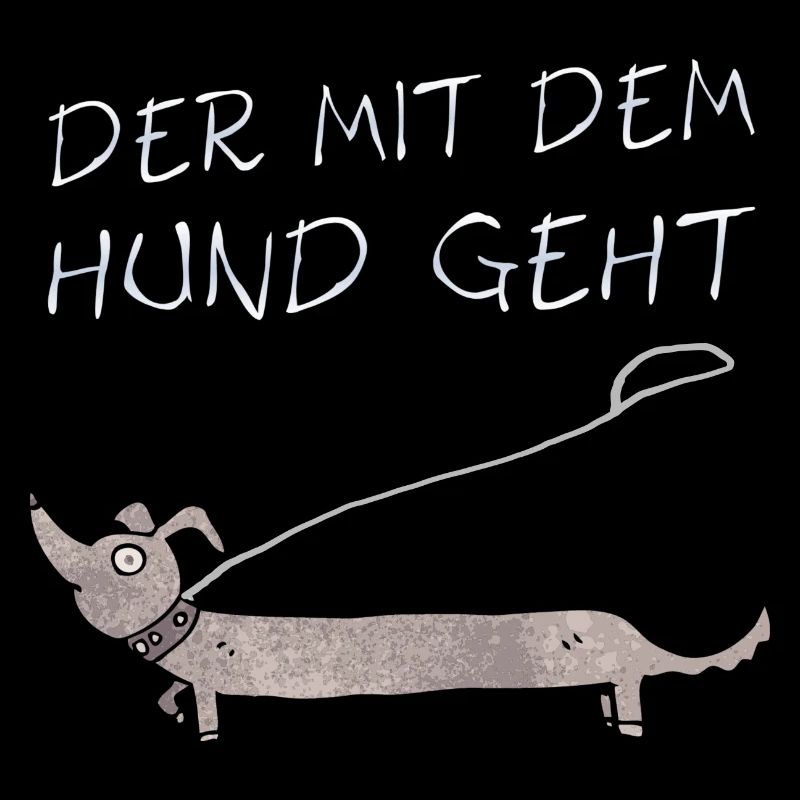 der mit dem Hund geht