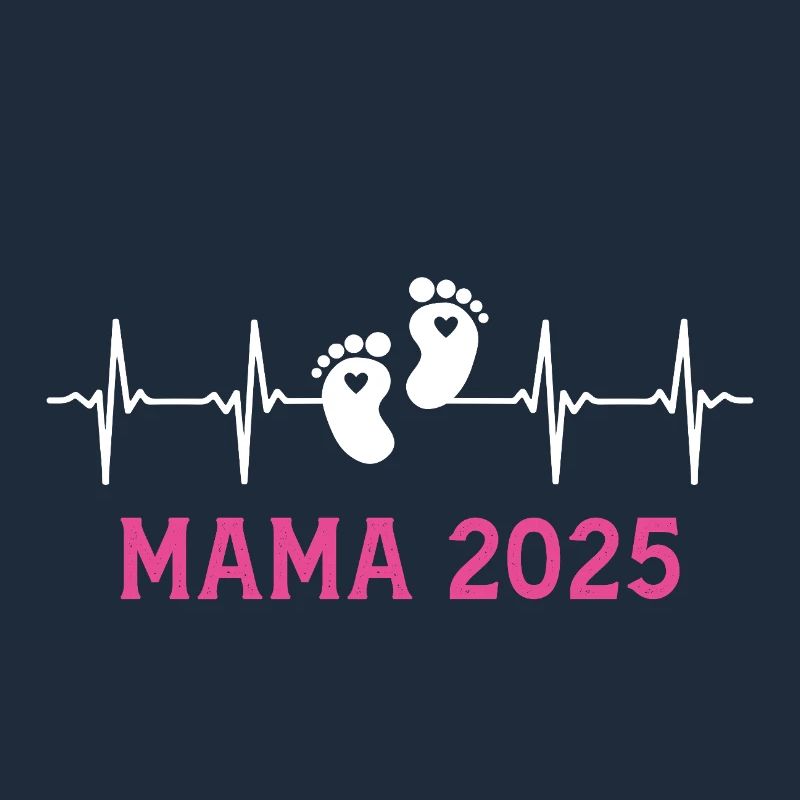 Mama 2025 Herzschlag Werdende Mutter
