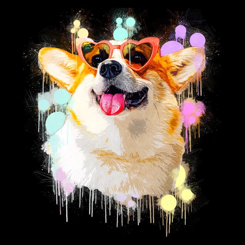 Corgi Hund mit Sonnenbrille