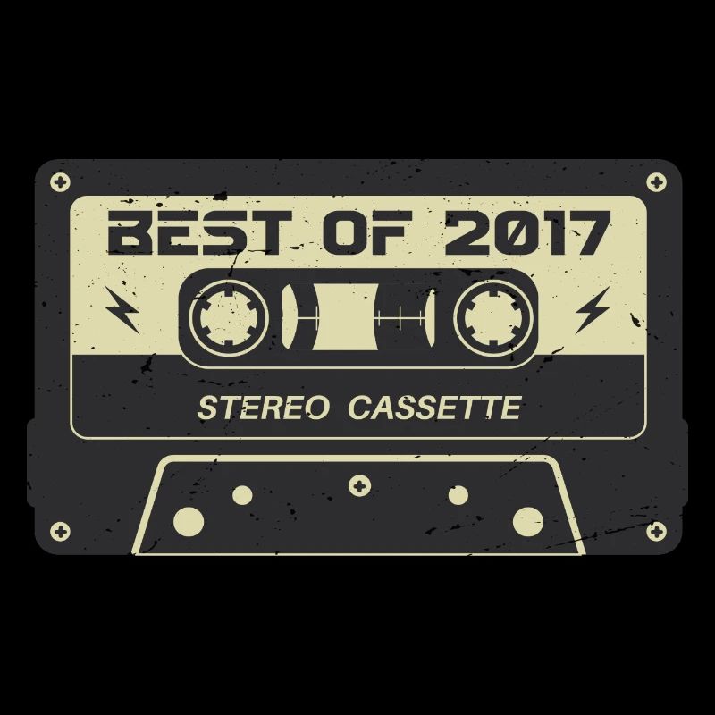 Cassette rétro 2017 millésime 2017 anniversaire 2017