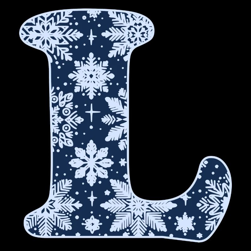 Buchstabe L Schneeflocken