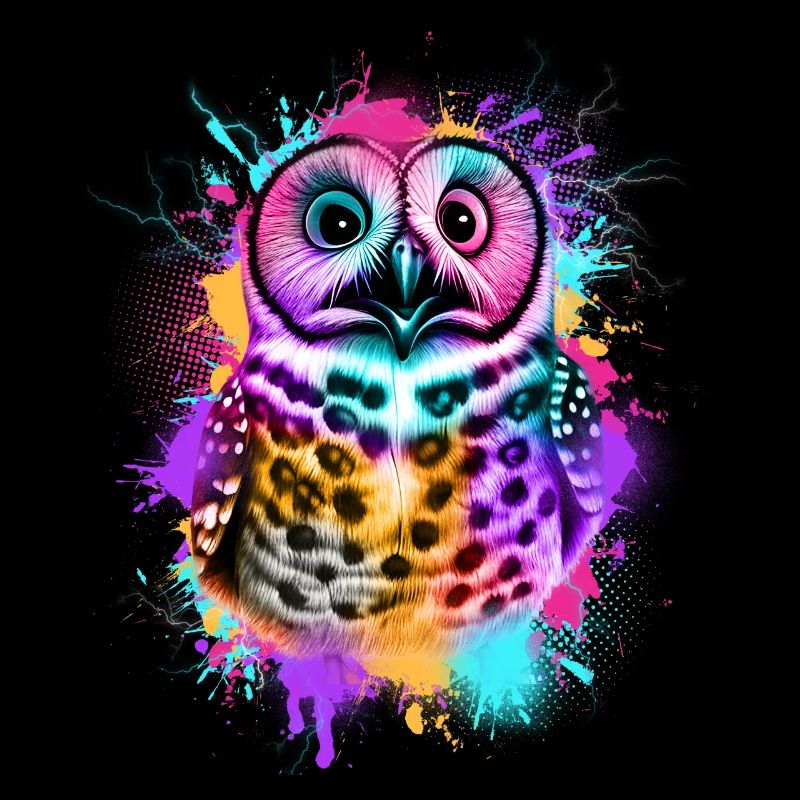 Eule Bunte Graffiti Eule