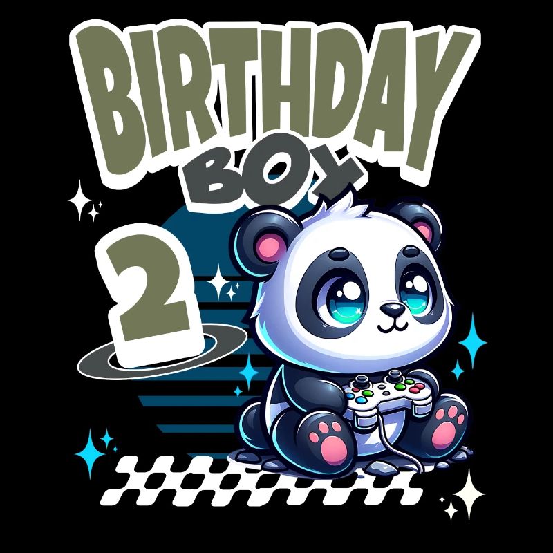 2. Geburtstag Kindergeburtstag Gaming Panda