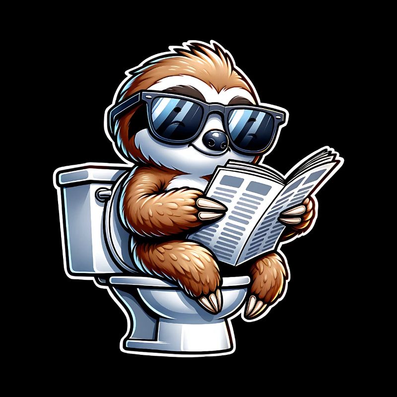 Faultier Toilette Zeitung