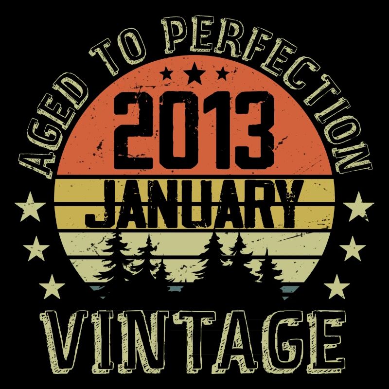 Born In January Birthday Gift January 2013