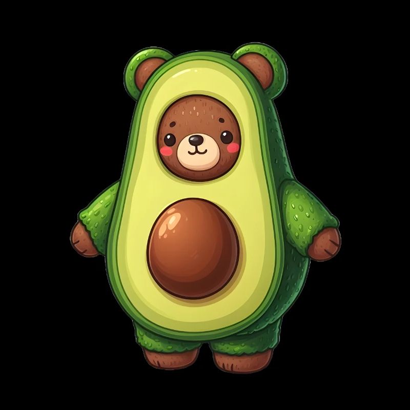 Bear in Avocado Costume