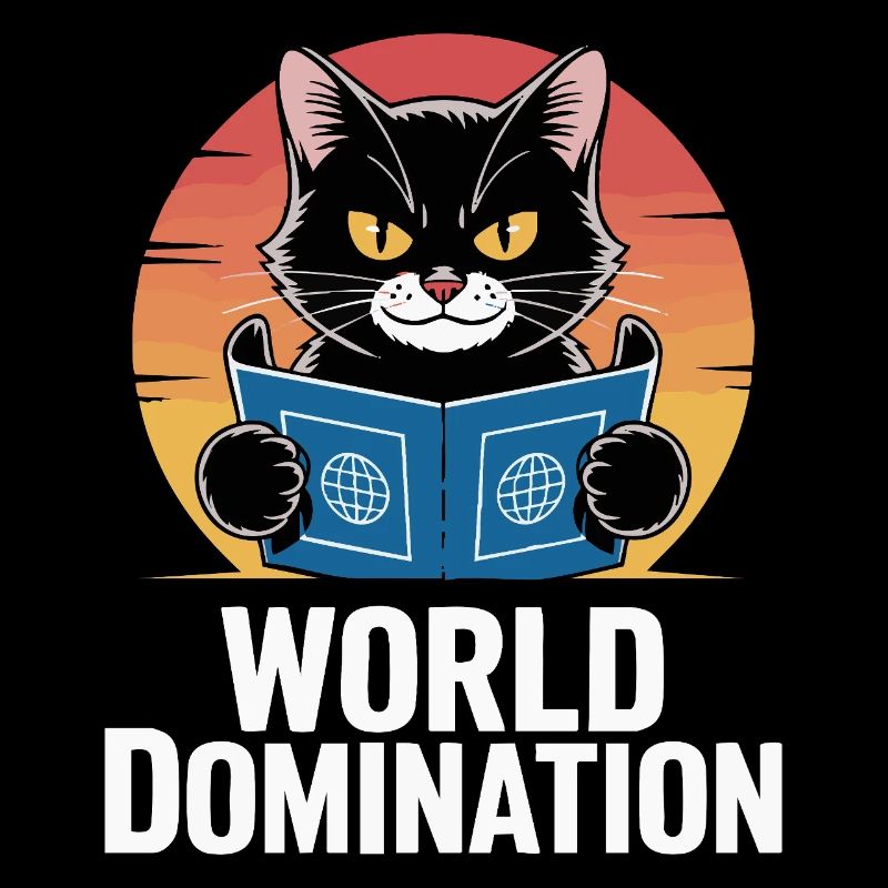 World domination – cat with big plans
