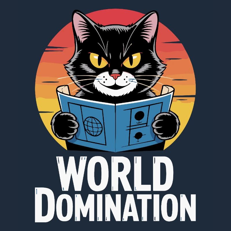 World domination – cat with big plans