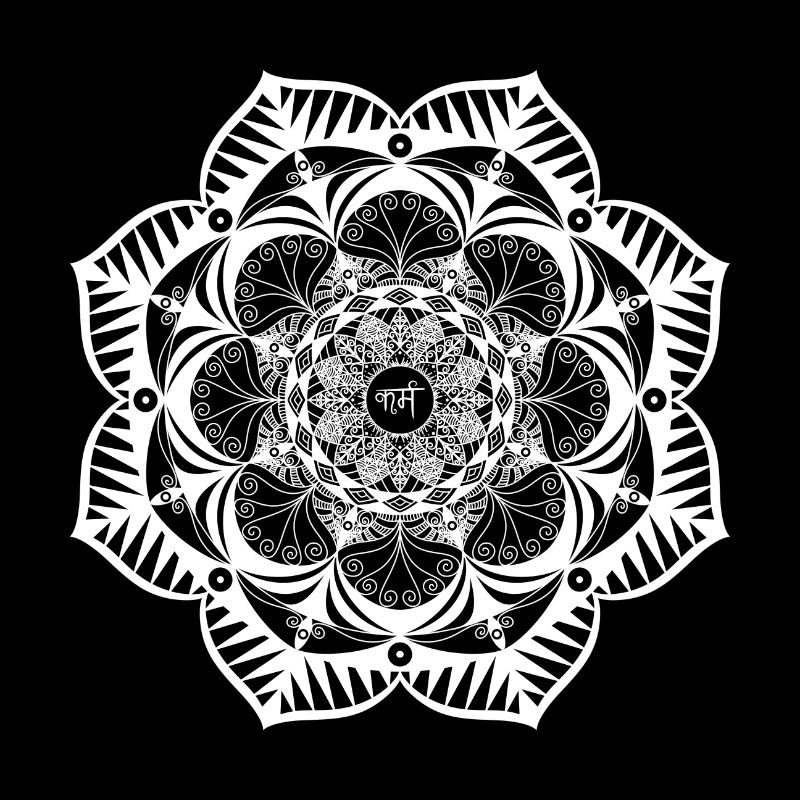 Karma in Sanskrit in Mandala