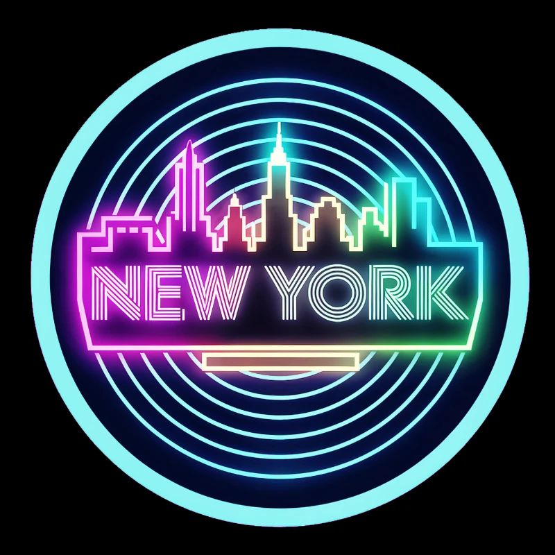 1980 ' s Synthwave Neon New York - Retro Neon Vibes