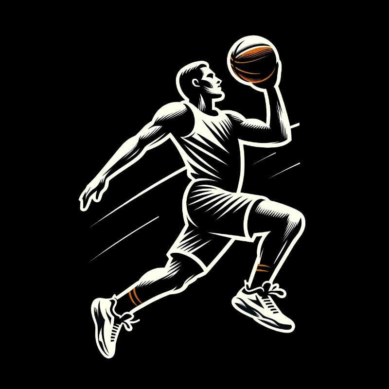 Dynamischer Basketballspieler