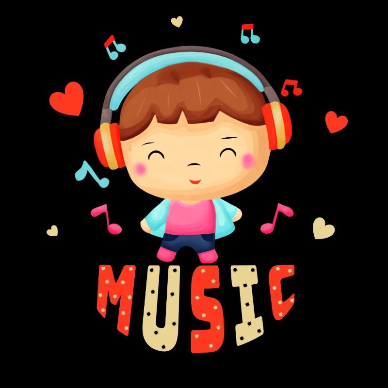 Kleiner Junge mit Musik