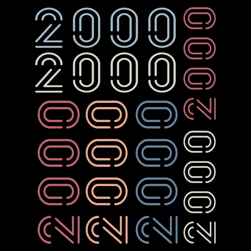 Né en 2000 Cadeau Anniversaire 2000 Retro 2000