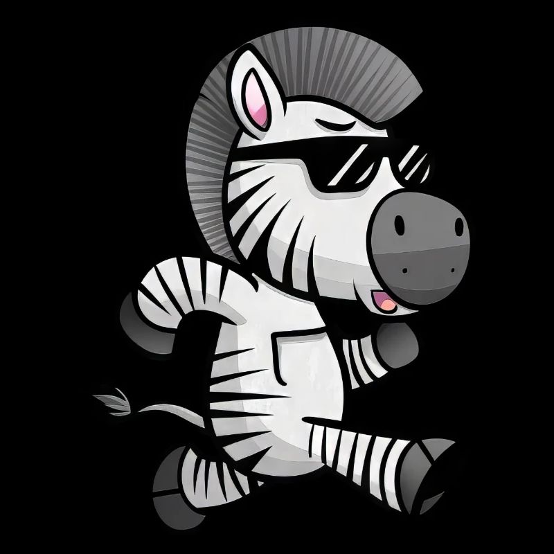 Zebra Marathon Runner Athlete Running