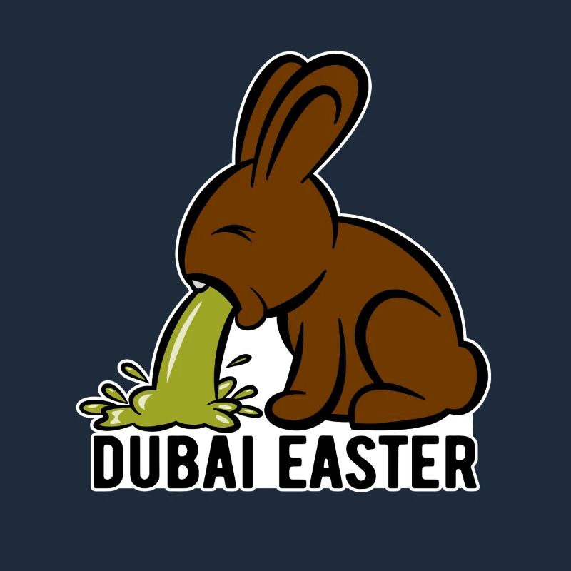 Easter Bunny Puking - Dubai Easter - Easter