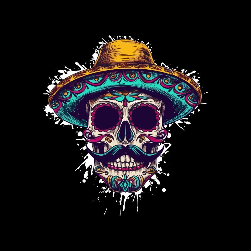 Mexican Skull Sombrero