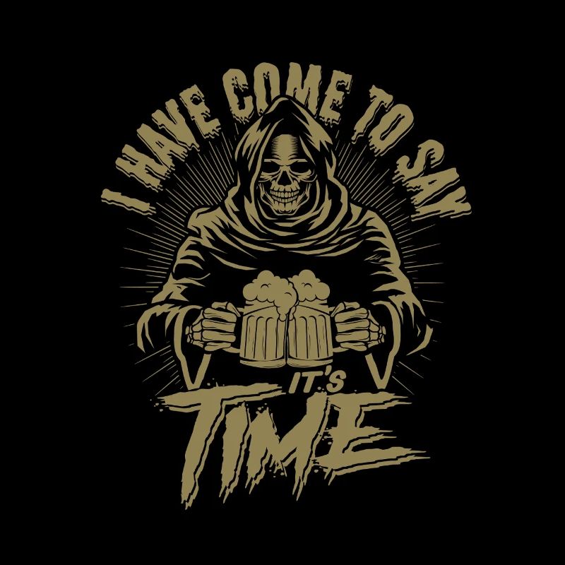 Grim Reaper Beer Time Has Come Funny