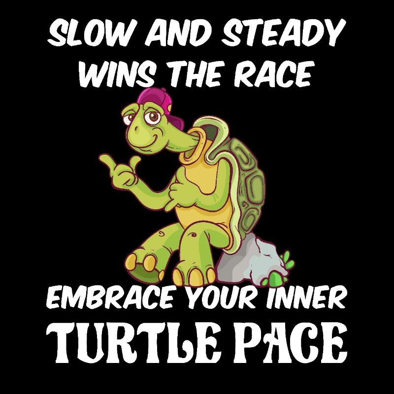 Slow and steady wins the race embrace turtle pace