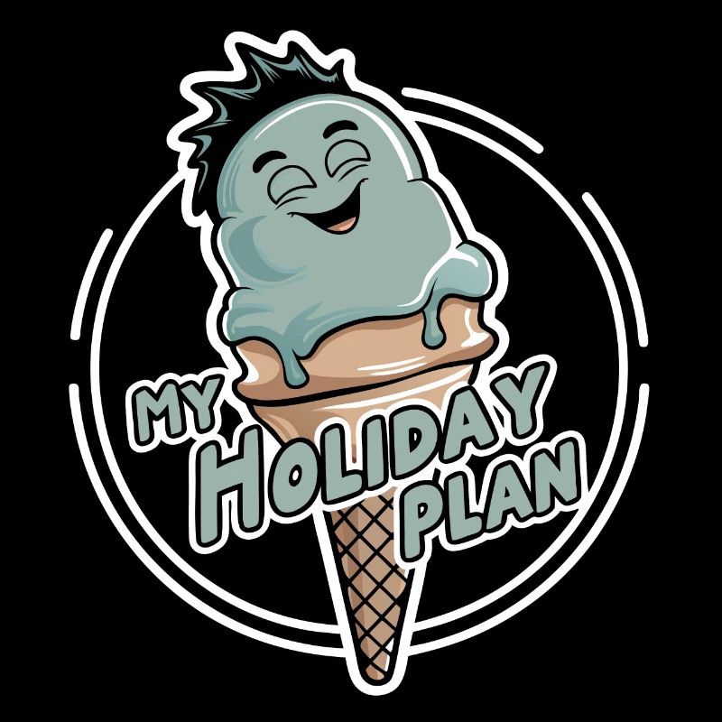 Cornet de crème glacée riant Funny Ice Cream Design Saying