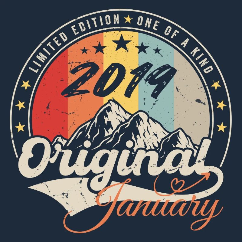 Januar 2019 Vintage Retro Geburtstagsgeschenk