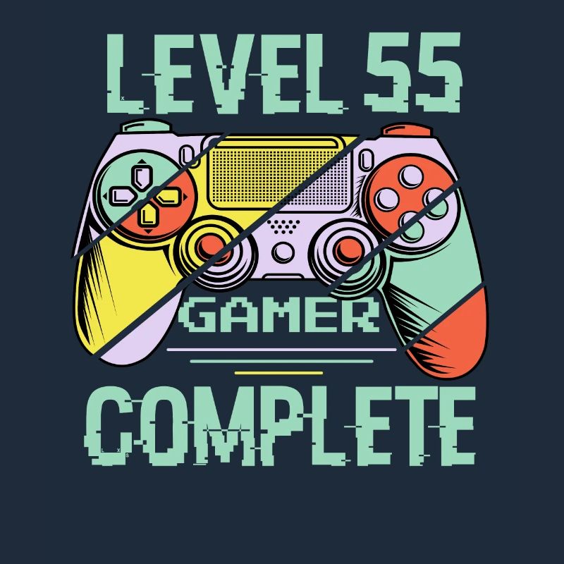 Niveau 55 complète 55 Ans Gamer Level 55 Complete