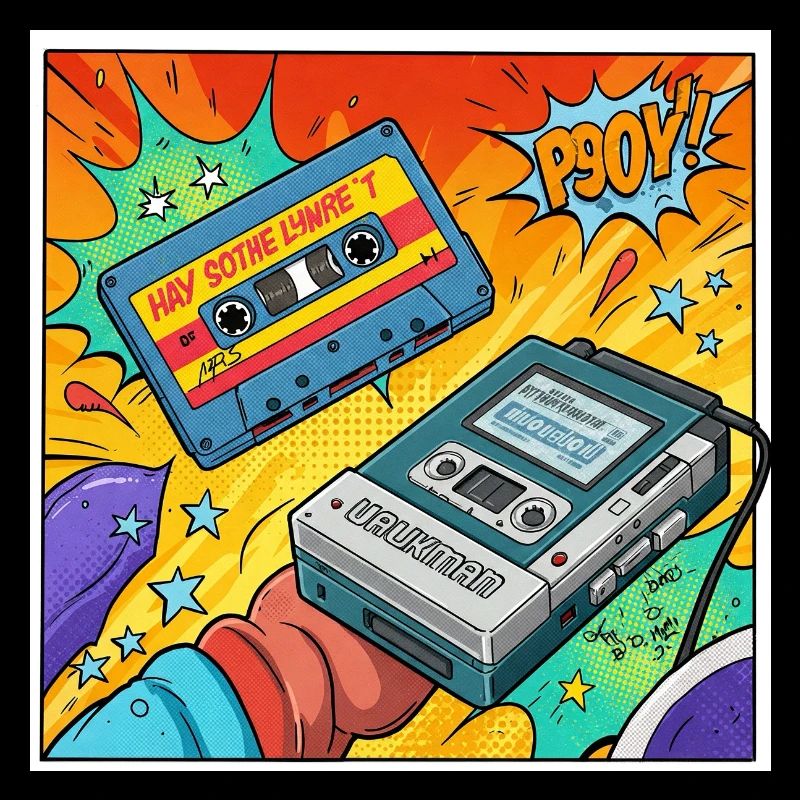 90s vibes: Walkman cult in comic look