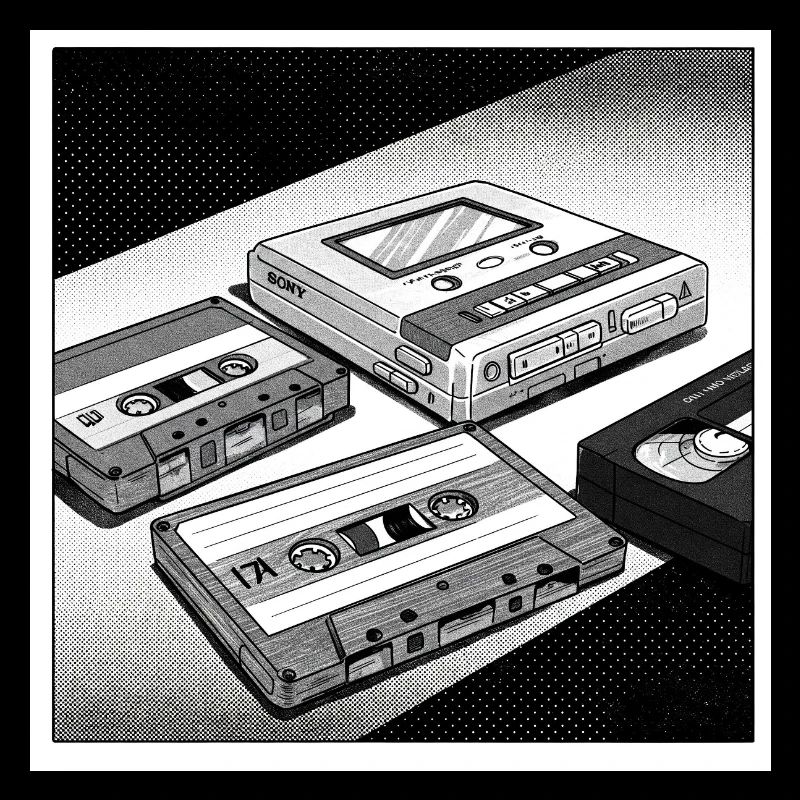 Objets cultes des années 90 : look BD pour Walkman & Co.