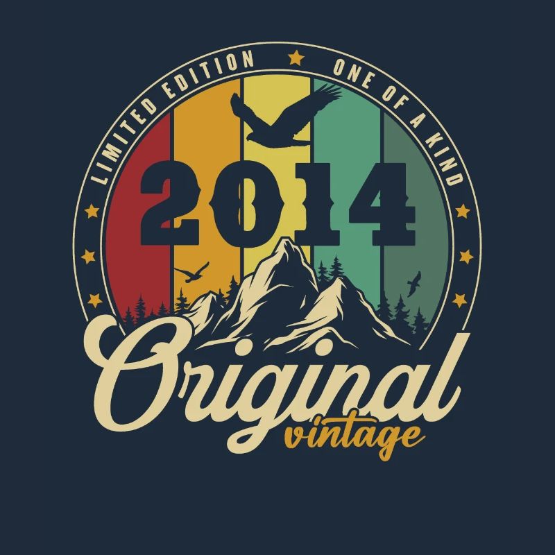 Original 2014 Vintage Retro Jubiläumsgeschenk