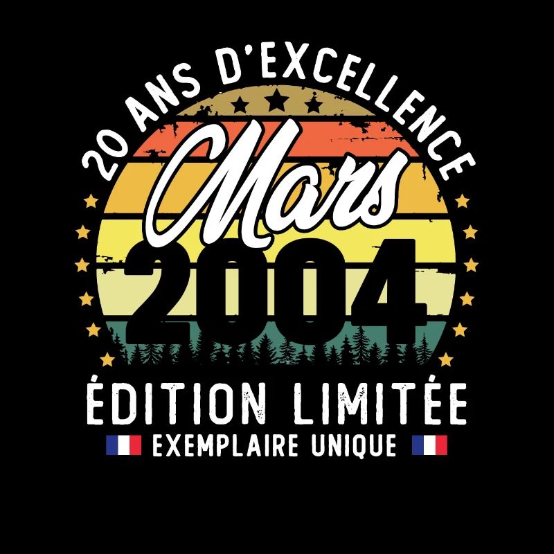 Mars 2004 Vintage Cadeau Anniversaire 20 Ans