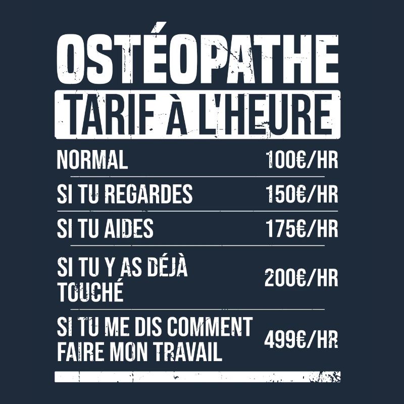 Osteopath hourly rate gift idea humor