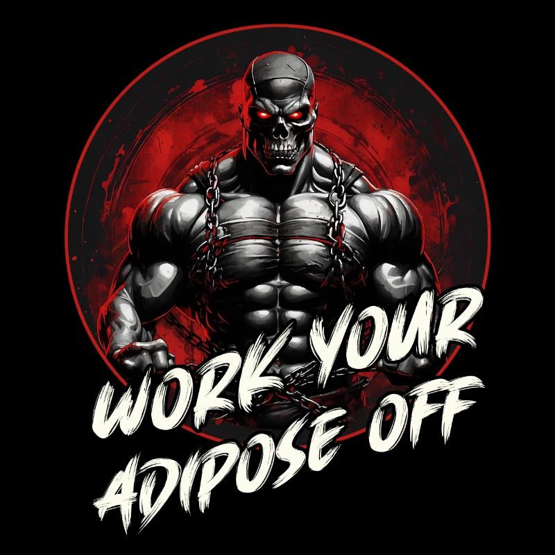 Musculation Motivation Muscle Skull Six Pack