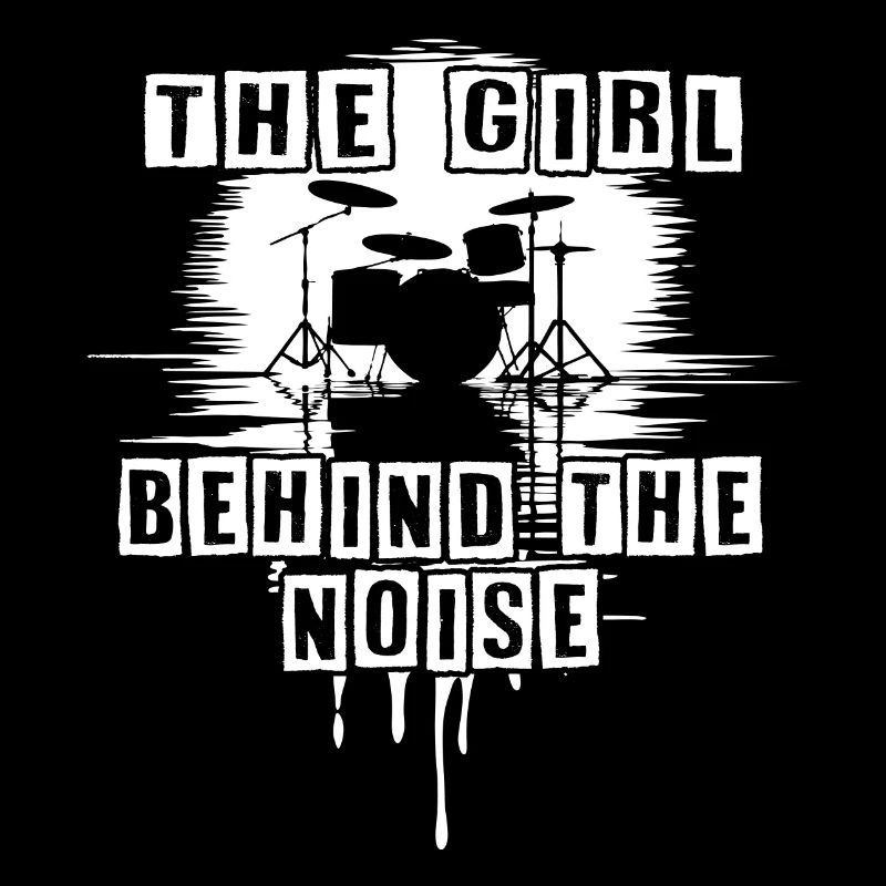 Lautes Mädchen lustiger Drummer Girl Spruch