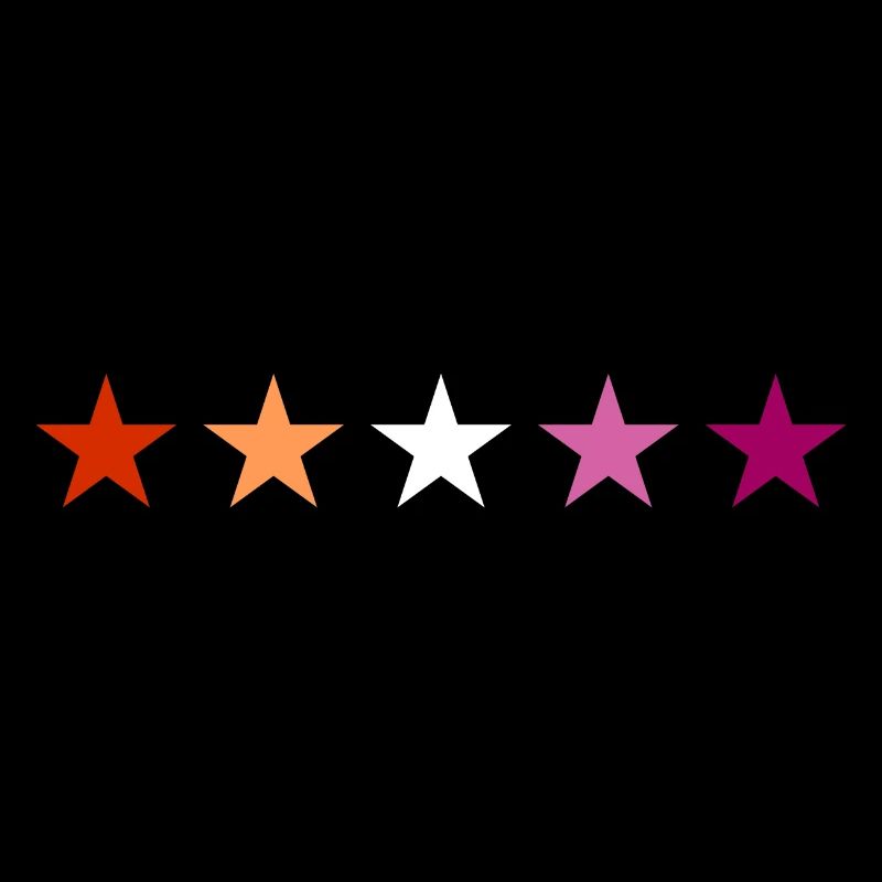 Subtle Lesbian Pride stars